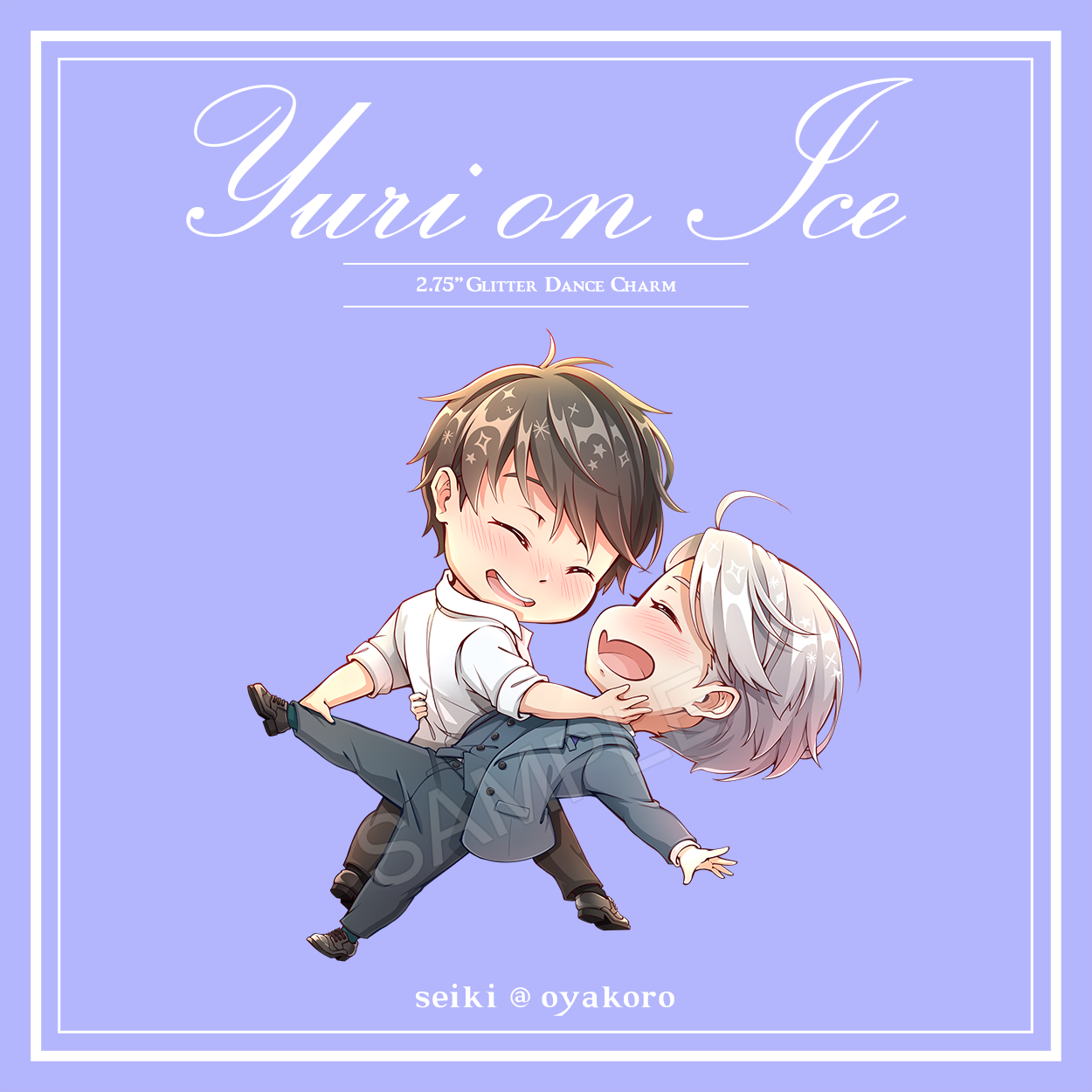 Yuri on Ice | Yuuri & Victor Dance 2.75" Glitter Charm Yuri on Ice | Yuuri & Victor Dance 2.75" Glitter Charm