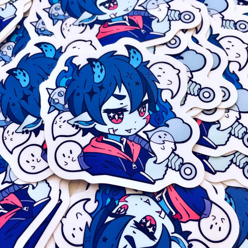 Oni Siblings: Oni Boy Sticker Oni Siblings: Oni Boy Sticker