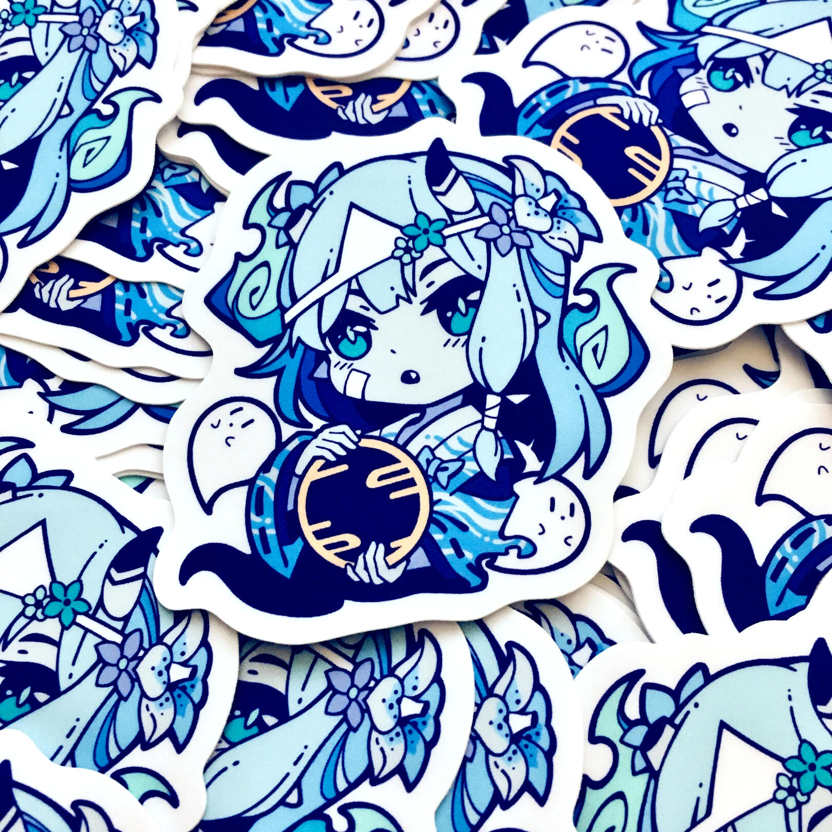 Ghost Oni Siblings: Ghost Oni Girl Sticker Ghost Oni Siblings: Ghost Oni Girl Sticker