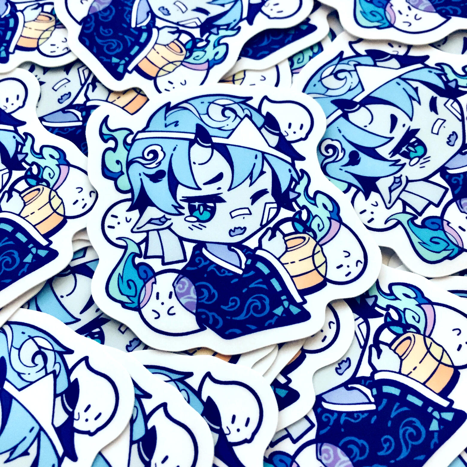 Ghost Oni Siblings: Ghost Oni Boy Sticker Ghost Oni Siblings: Ghost Oni Boy Sticker