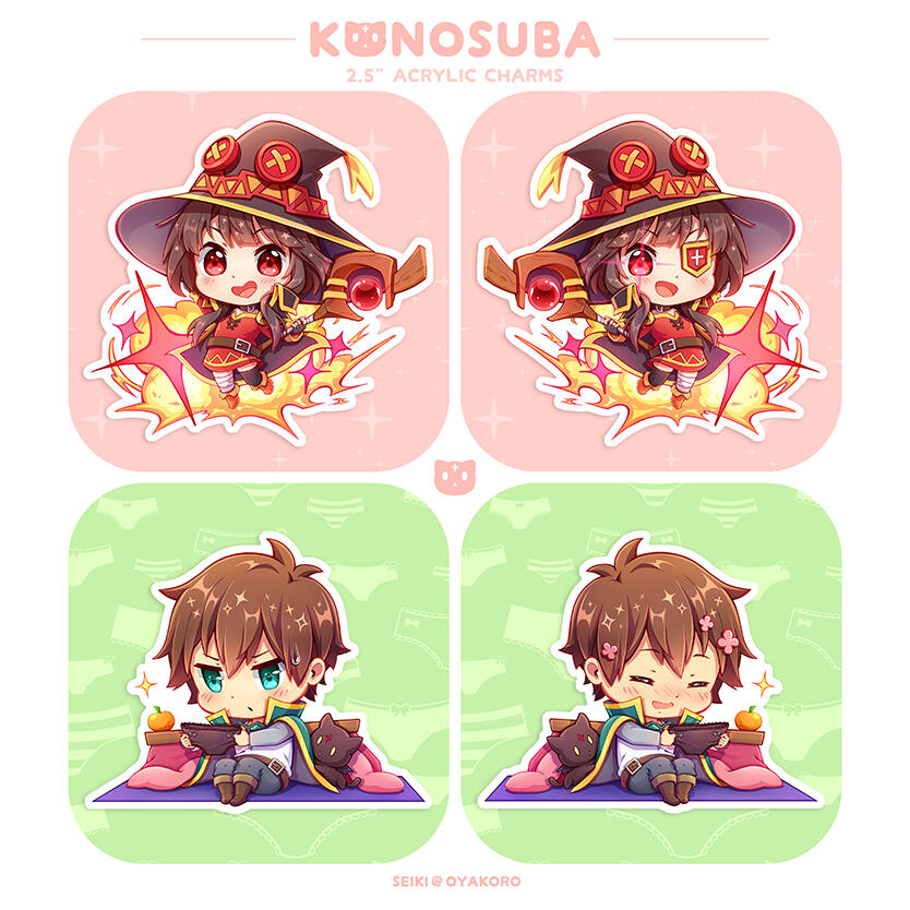 Konosuba | Megumin and Kazuma 2.5" Charm Konosuba | Megumin and Kazuma 2.5" Charm